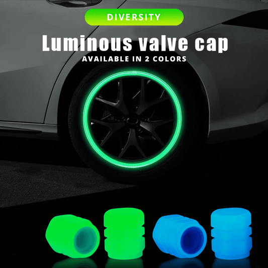 أغطية صمامات الإطارات المضيئة للسيارات والشاحنات والدراجات | 4PCS Luminous Tire Air Caps Cover for Car, Truck, SUV, Motorcycles, Bike